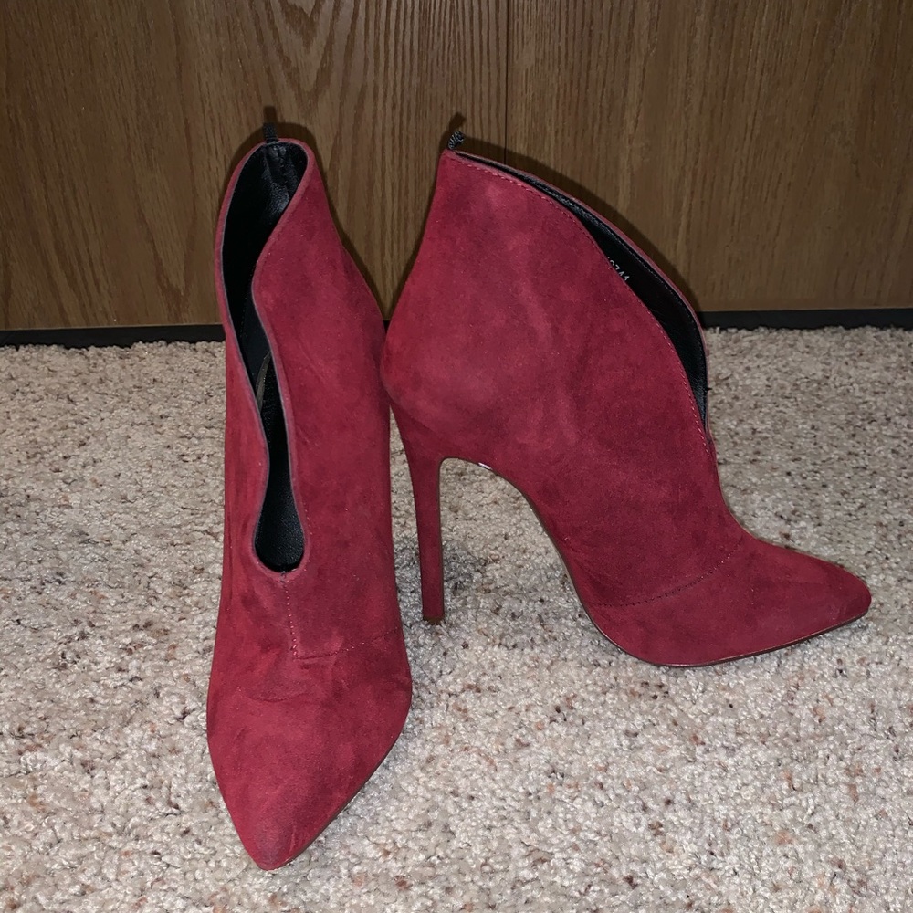 Red Stiletto Booties